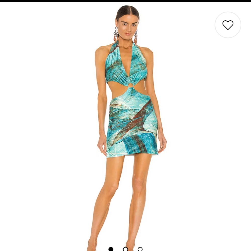Farai London Gaia Mini Dress - Ocean Blue